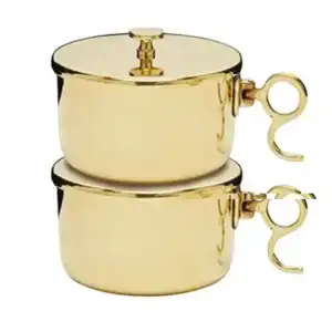 150 Host Brass Stacking Ciborium with Lid