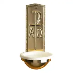 Chi Rho Holy Water Font