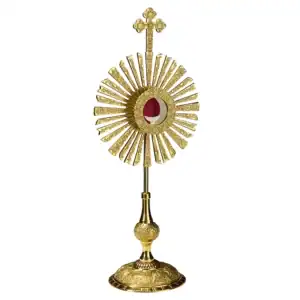 Budded Cross Monstrance with Removable Luna