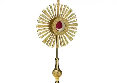 Budded Cross Monstrance with Removable Luna