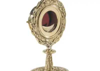 Monstrance with Removable Luna – 24kt Gold-Plated Brass