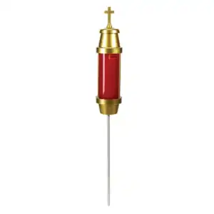 Metal Cemetery Light with Cross – 35"