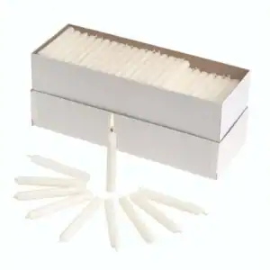 No. 1 Polar Devotional Candlelight Service Candles – White 6-1/2" | Box of 100