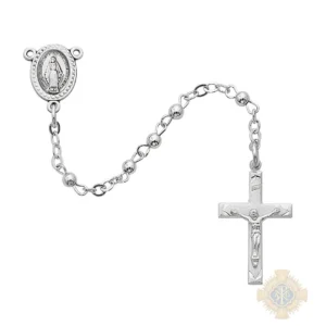 All Sterling Rosary with Sterling Silver Crucifix