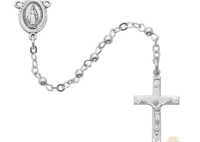 All Sterling Rosary with Sterling Silver Crucifix
