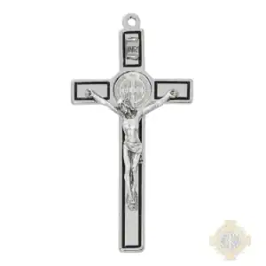 4.75" All Silver St. Benedict Cross