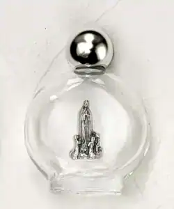 Lady of Fatima Small Silhouette Glass Holy Water Bottle