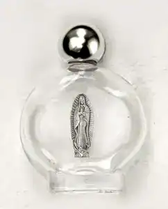 Lady of Guadalupe Small Silhouette Glass Holy Water Bottle