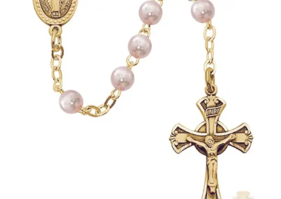 PINK PEARL ROSARY DELUXE