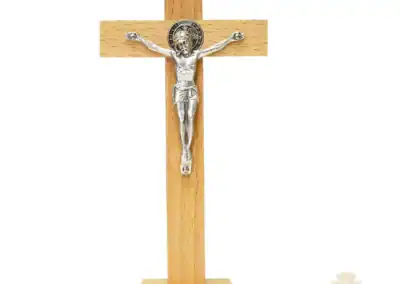 7" St. Benedict Brown Standing Crucifix Bagged