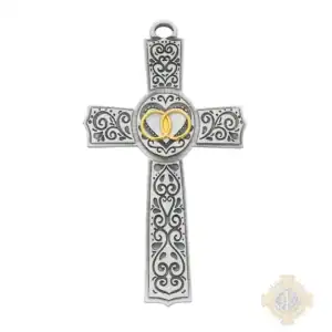 6-Inch Pewter Filigree Wedding Cross