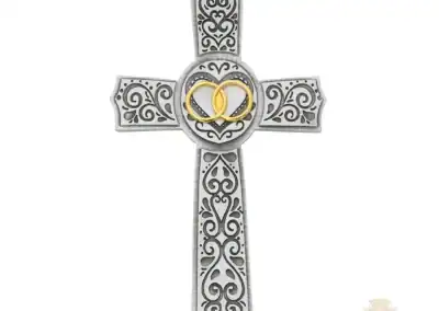 6-Inch Pewter Filigree Wedding Cross