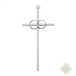 8-Inch Polished Aluminum Wedding Cross