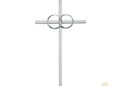 8-Inch Polished Aluminum Wedding Cross