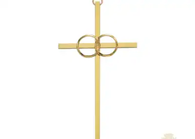 8-Inch Polished Brass Wedding Cross