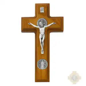 9.5" Walnut Sick Call Set Wall Crucifix