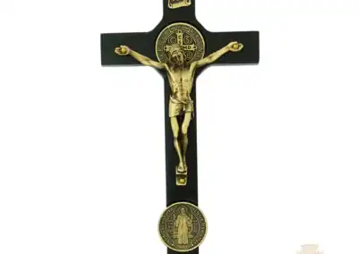 8" Black Stand St. Bend Cfx Wall Crucifix