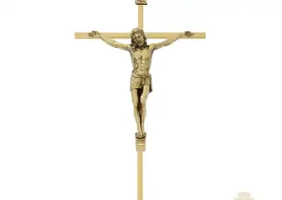 10" Gold Tone Cross And Corpus Crucifix