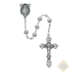 Filigree Metal Rosary with Zinc Alloy Crucifix