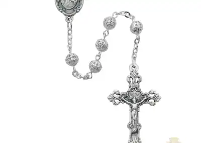 Filigree Metal Rosary with Zinc Alloy Crucifix