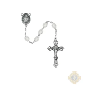 Aurora Glass April Rosary with Zinc Alloy Crucifix