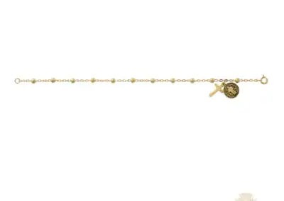 14K Gold Over Sterling St Benedict Bracelet
