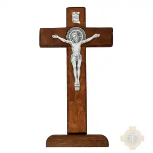 9" Stand. St Benedict Wall Crucifix