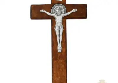 9" Stand. St Benedict Wall Crucifix