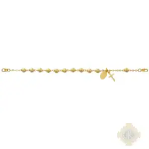 Gold Plate Rosary Bracelet