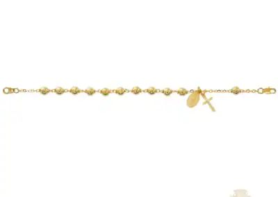 Gold Plate Rosary Bracelet