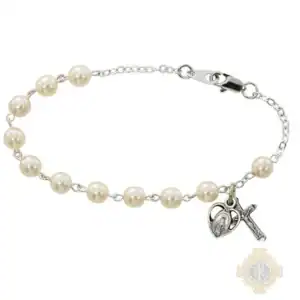 7.5-Inch Pearl Rosary Bracelet