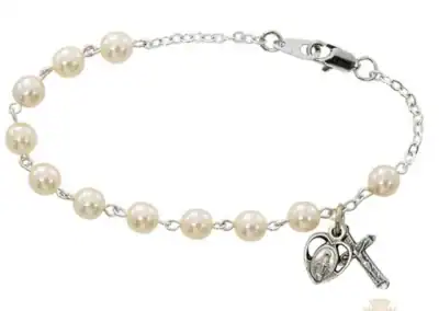 7.5-Inch Pearl Rosary Bracelet