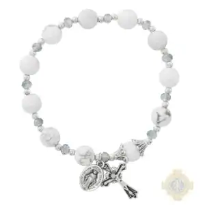 Howolite Rosary Stretch Bracelet
