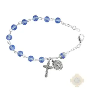Light Blue Rosary Bracelet