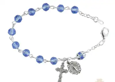 Light Blue Rosary Bracelet