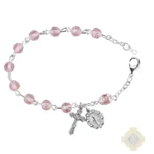 Pink Rosary Bracelet