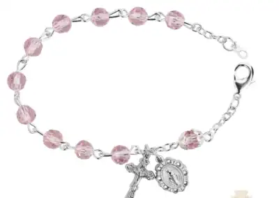 Pink Rosary Bracelet