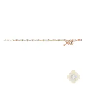 Holy Spirit Rose Gold With Crystal Beads With Adjustable Links Bracelet