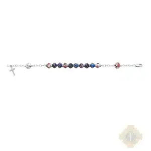 7.5-Inch Multi Crystal Rosary Bracelet