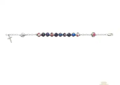 7.5-Inch Multi Crystal Rosary Bracelet