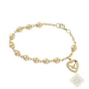 7.5" Gold Plate Rosary Bracelet