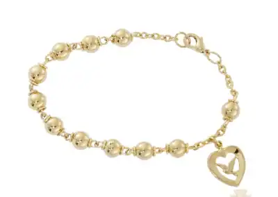 7.5" Gold Plate Rosary Bracelet