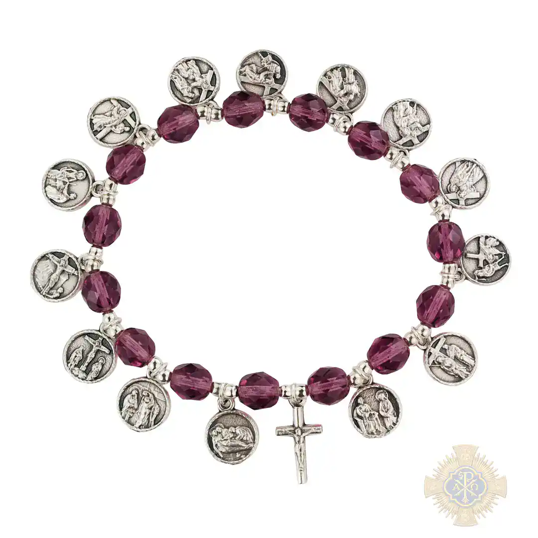Stations Of The Cross Stretch Bracelet Carded Stations Of The Cross Stretch Bracelet Carded