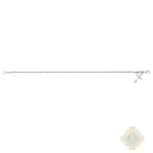 Rhodium Rope Bracelet