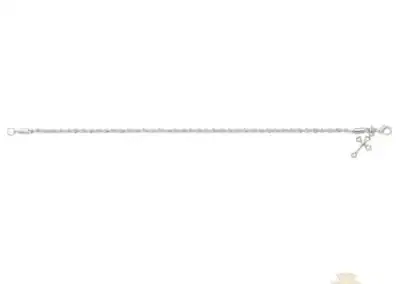 Rhodium Rope Bracelet