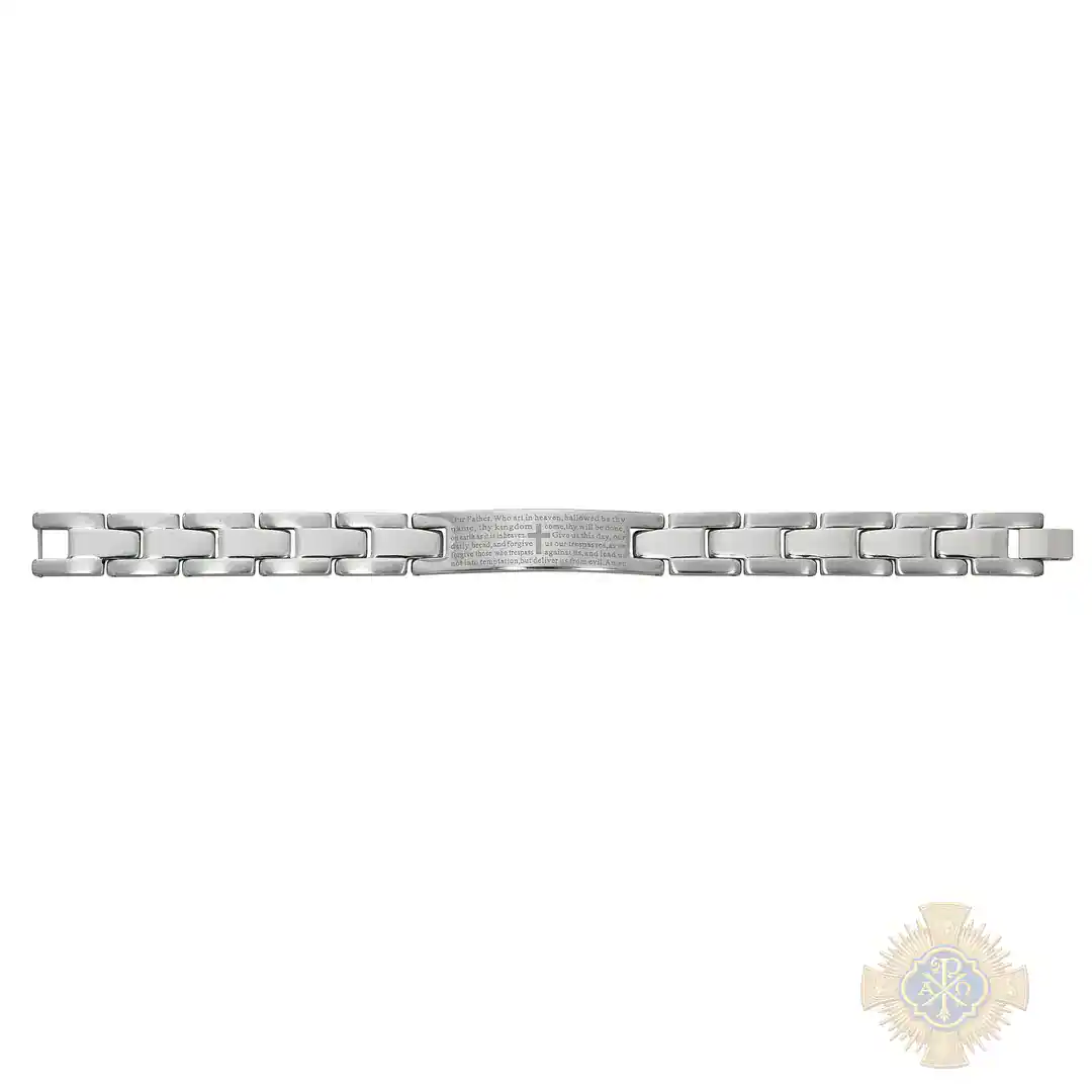 Men’S Stainless Steel Our Father Bracelet Men'S Stainless Steel Our Father Bracelet