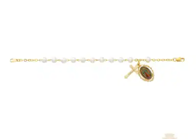 7.5-Inch Pearl Glass Guadalupe Bracelet