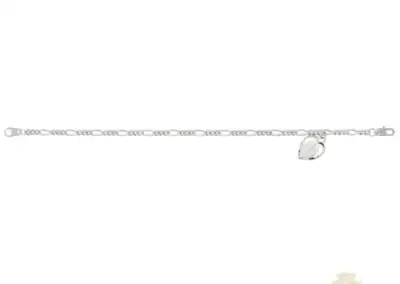 7.5" Imit Rhodium Figaro Miraculous Adult Bracelet Deluxe