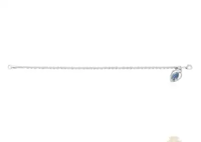 Rhodium Rope Miraculous Bracelet