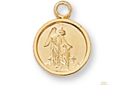 Gold over Sterling Silver Guardian Angel Pendant